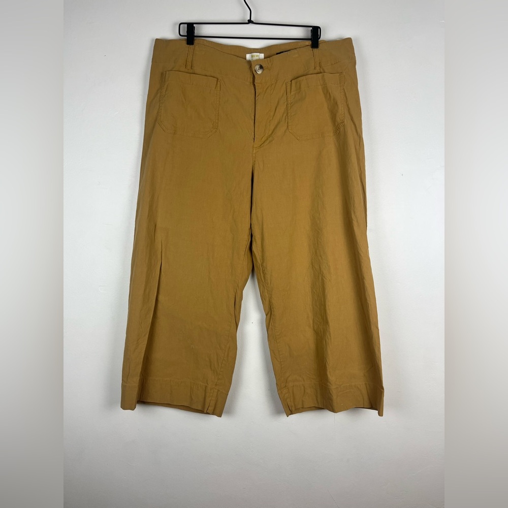 Maeve by Anthropologie Pants Womens Size 18 Colette Cropped Barrel Leg Brown